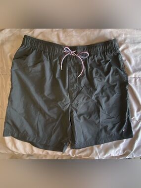 Tommy Hilfiger Men's Solid Black Swim Trunks Board Shorts Size XL